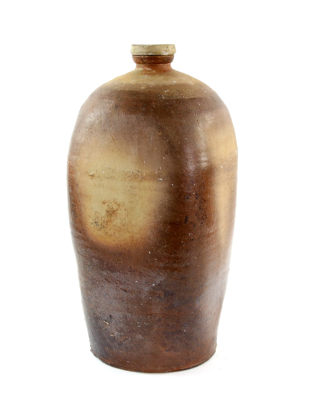 Brown glazed stoneware bottle vase 52cm Provenance: Part of 35 lot collection of terracotta and