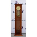 Gillett & Johnston of Croydon master clock, in oak case, 144cm high,PROVENANCE: Came from British