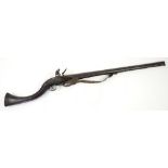 19th century Indian flint lock rifle, 116cm .