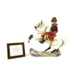 Royal Worcester limited edition figure of Napoleon Bonaparte one of the series of Famous Military