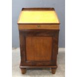 19th century rosewood Davenport, with sliding top, drawers and dummy drawers, 84cm x 50cm x 56cm,.