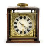 Late 19th century rosewood cased single fusee Japanese carriage clock, 15cm . appears to be