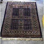 Cream ground Moro type double prayer mat, 185cm x 130cm .