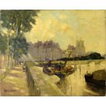 Godwin Bennett, British, 1888-1950, 'The Thames at Old Chelsea', signed, 27cm x 33cm, and 'The