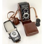 Franke & Heidecke Rolliecord Synchro-compur twin lens reflex camera, 2658246 with a Schneider