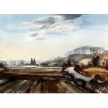 § Rowland Hilder (British, 1905-1993). 'Shoreham Valley', watercolour, signed, 28 cm x 37 cm.