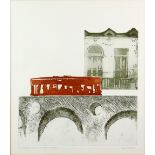 Thereza Miranda, 20th century, pair of limited edition prints, 'O Restaurante Albamar, Praca Quinze,