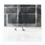 § Adrian Bartlett (British, 1939), lady walking 3/50 print, signed in pencil, 39cm x 37cm. Please