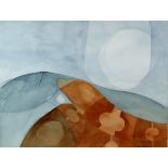 Sholto Thompson, abstract watercolour, signed, 50 x 64 cm .