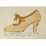 Andy Warhol (American, 1928-1987). See a shoe and pick it up and all day long you will have Good