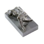 In the manner of Ralph Brown (1938-2013), bronze study of a female nude, 10cm wide .