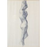 Ralph Brown RA (1928-2003), charcoal of a nude lady, 48 x 33 cm . Bonhams label verso