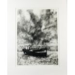 Michel Ciry (French, 1919-2018). Limited edition print of a moored boat, 7/120 signed and dated