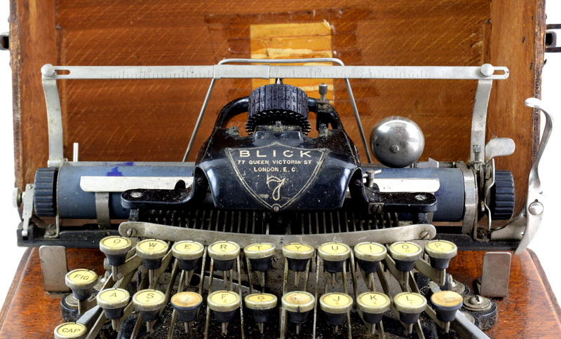 Early 1900's typewriter, Blick 7, 77 Queen Victoria Street, in wooden carry case.. Please see - Image 4 of 4