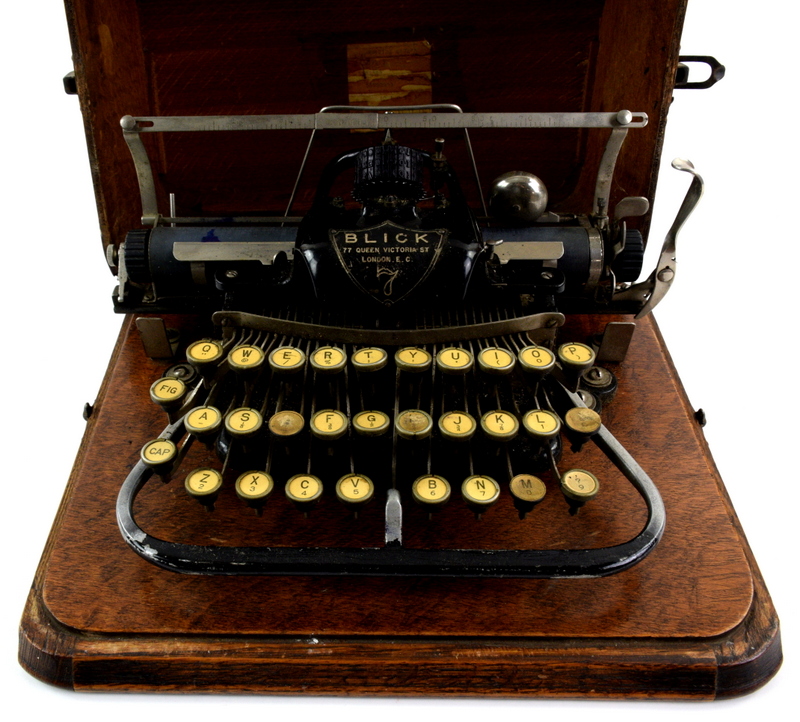 Early 1900's typewriter, Blick 7, 77 Queen Victoria Street, in wooden carry case.. Please see - Image 3 of 4