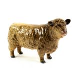 Beswick Galloway Bull Silver Dun 11.5cm. Overall condition good. Light surface marks. No other
