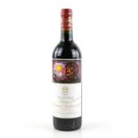 One bottle of Chateau Mouton Rothschild, Premier Cru, Pauillac, 1998 vintage red wine.