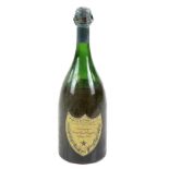 One bottle of Dom Perignon Cuvee Champagne, 1959 vintage. level low shoulder
