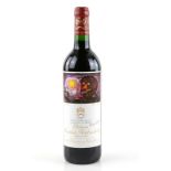 One bottle of Chateau Mouton Rothschild, Premier Cru, Pauillac, 1998 vintage red wine.