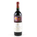 One bottle of Chateau Mouton Rothschild, Premier Cru, Pauillac, 1998 vintage red wine.