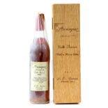One bottle of Vieille Reserve 1942 Armagnac 1992 anniversary issue, 70cl, in original wooden case.