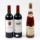 Chateau Grand Puy Lacoste Pavillac 2001 vintage red wine, Chateau Langoa Barton Saint Julien, and