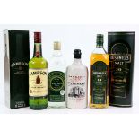 Four bottles of spirits to include one bottle of Jameson Irish Whiskey, 70cl 40%. One bottle of