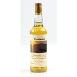 One bottle of The Bruce, single malt whisky, produced in the Isle of Arran. Date of Production 10