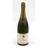 One bottle of Pol Roger Champagne, 1966 vintage .