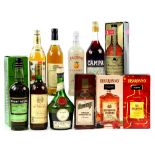 Collection of various liqueurs, wines and champagnes (23) and a small collection of miniatures.