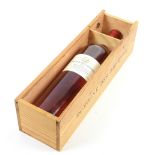 One Magnum of Domaine Des Thermes Cotes de Provence rose wine in wooden presentation case .