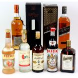 Various bottles of spirits to include one bottle of The Aran Single Malt Scotch Whisky (boxed),