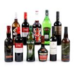 Mixed lot of sherry and wines (19).