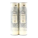 Two bottles of Oban 14 year old single malt, 70 cl.