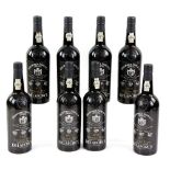 Eight bottles of Delaforce 1977 vintage port, imported by Rawlings Voigt Ltd, 75cl (8). Levels: