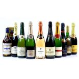Ten bottles mostly Champagne, to include one bottle of Gauthier Brut, one bottle of Duval Leroy