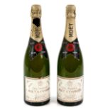 Two bottles of 1966 vintage Moet & Chandon Dry Imperial Champagne, 75cl (2).