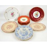 Collection of various 19th century and other decorative plates (15).