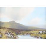 Reginald Daniel Sherrin (British, 1891-1971), moorland landscape, signed, watercolour and body