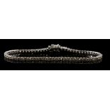 Contemporary diamond bracelet, set with round brilliant cut diamonds, estimated total diamond weight