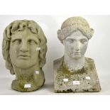 Two plaster busts (2).