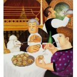 A limited edition Beryl Cook signed print entitled ' Dining In Paris '. 367/650. Sold on behalf of