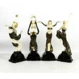 Four boxed Royal Doulton limited edition Art Deco Collection series limited figures; HN4164 '