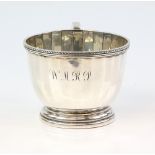 Multi panelled silver cup/mug by Adie brothers, Birmingham 1926, 104 grams.