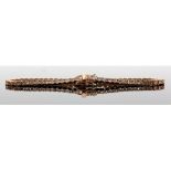 Diamond line bracelet, set with round brilliant cut diamonds, estimated total diamond weight 3.85