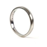 wedding band, ring size M mounted in platinum. CONDITIONOverall good condition