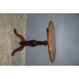 Glazed corner cabinet, and a tilt-top tripod table (2).