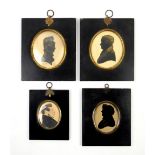 A pair of early 19th century silhouettes and two others (4).
