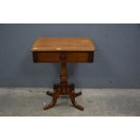 Late Victorian mahogany side table with a single drawer.