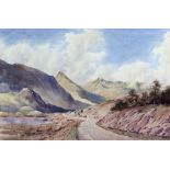 J MacConville `Glen Shiel` watercolour, signed , 38 x 56cm.